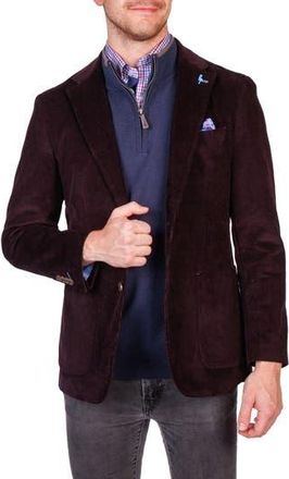 Tailorbyrd Modern Fit Solid Fine Wale Corduroy Sport Coat in Plum at Nordstrom Rack, Size 38 Regular