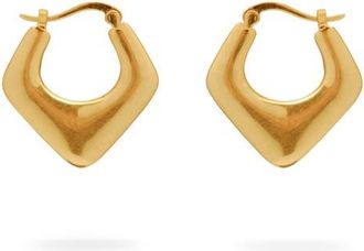 Cult Gaia Leila Huggie Hoop Earrings in Antique Brass at Nordstrom