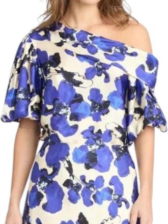 Tanya Taylor Georgia Top In Blue Cream Multi