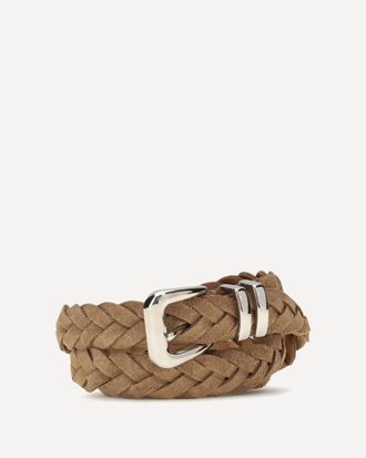 Brunello Cucinelli Leather woven Belt Male 100