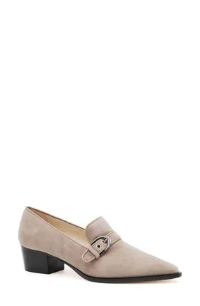 Amalfi By Rangoni Publio Pointed Toe Loafer Pump in Oat Cashmere Oat Vernice at Nordstrom, Size 9.5