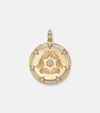 Foundrae Reverie Oversized 18k gold pendant with diamonds