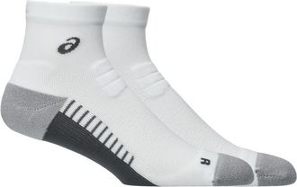 Asics Performance Run Sock Quarter Laufsocken - Unisex | grau/wei&szlig;