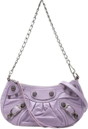 Balenciaga Pre-owned Le Cagole Mini Bag - Dames - Vintage Mini Tas - Paars - ONE Size - Leer - Vintage