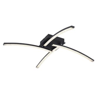 Netlighting Jules Semi Flush Ceiling Light Matt Black 4x LED 2700 4000K