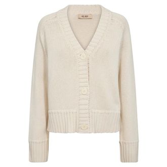 Mos Mosh Rola Bine V-Neck Knit Cardigan - female - MOS MOSH - Cardigans - Beige - L - Knitwear