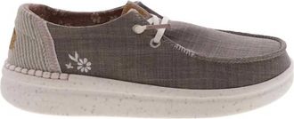 Hey Dude Womens Wendy Rise Woven Casual Shoes In Grey