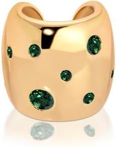 Ettika Single Scattered Crystal Ear Cuff in Green at Nordstrom