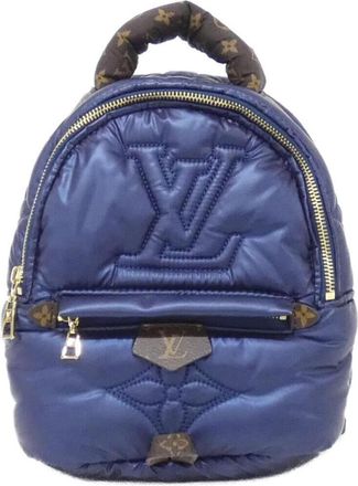 Louis Vuitton Metallic Metallic Navy Navy Nylon Backpack (Pre-Owned)