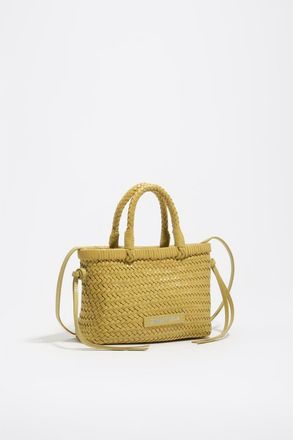 Bimba & Lola Plaited Leather XS Bag in Light Yellow at Nordstrom