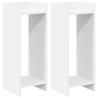 vidaXL Soporte De Plantas 2 Uds. Blanco 30 X 30 X 80 Cm Vidaxl