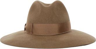 Borsalino Hoed met brede rand - Dames - Hoeden - Bruin - L - Accessoires