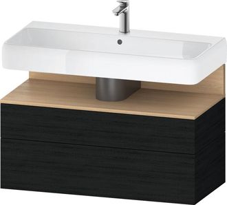 Duravit Duravit - Qatego Mueble Bajo Lavabo, 1 Extra&iacute;ble Y 1 Caj&oacute;n