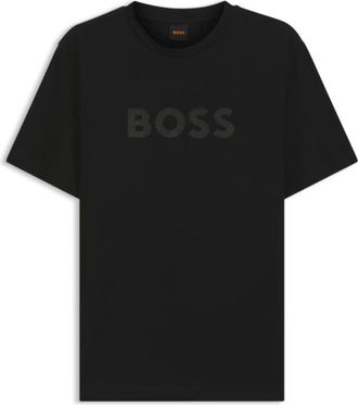 BOSS Regular-fit cotton T-shirt with modern logo
