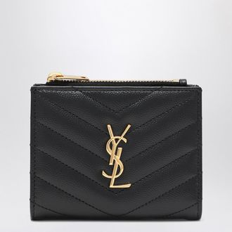 Saint Laurent Black Cassandre matelass&eacute; bi-fold wallet