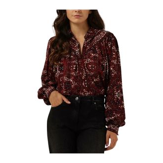 Idano Tamila Blouse - Dames - Blouses & Shirts - Rood - Maat: XS Viscose