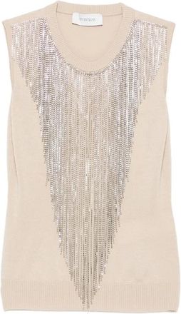 Sportmax Tops, Dames, Beige, S, Wol, Spxcrine Gebreide Top