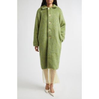 Zankov Frederico Wool, Mohair & Alpaca Blend Coat in Apple at Nordstrom, Size Small