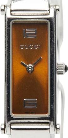 Gucci Pre-owned Watches, female, Brown, Size: ONE SIZE Pre-owned Stainless Steel Quartz Watch 1500L