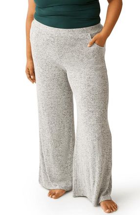 Kindred Bravely CozyKnit Wide Leg Lounge Pant in Grey Heather at Nordstrom, Size Medium