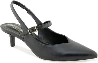 Christian Siriano Daray Slingback Pump in Black Pu at Nordstrom, Size 9.5