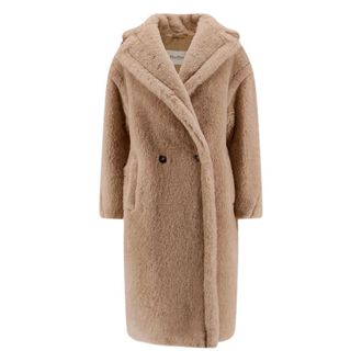 Max Mara Double-Breasted Coats, female, Beige, Size: S Tedgirl Coat