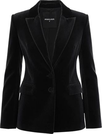 Patrizia Pepe Blazer monopetto in velluto - - Jackets - Donna - Nero - S