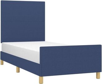 vidaXL Estructura De Cama Sin Colch&oacute;n Tela Azul 90x190 Cm Vidaxl
