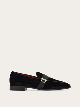 Ferragamo Men Gancini ornament loafer Black Size 10.5