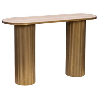 Wanderlust Deco Recibidor De Metal Y Madera 120x40x72h Cm