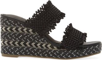 Cecelia New York Womens Lady Zara Wedge Sandal In Black