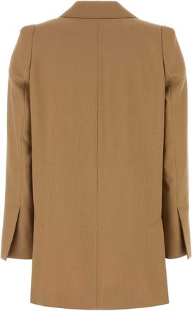 Max Mara Womens Camel Wool Blend Kitten Blazer 007 Giacche E Gilet Jacket