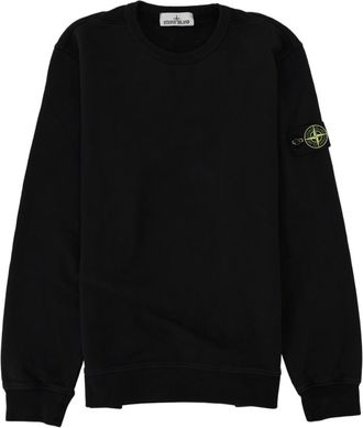 Stone Island Crewneck Patch Logo Cotton Sweatshirt