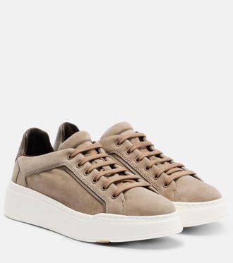 Max Mara Suede platform sneakers