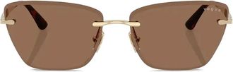 Vogue Eyewear Occhiali da sole con montatura a giorno - Oro
