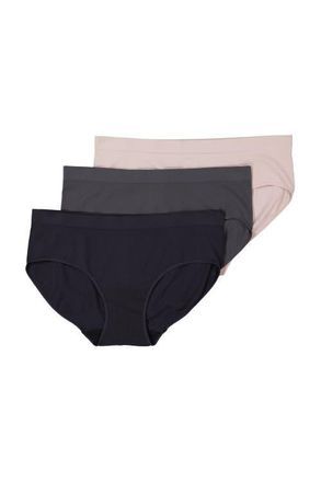 BraBar/Boutique Comfy Undies Midi Bikini in Black, Asphalt, Mushroom at Nordstrom, Size Medium