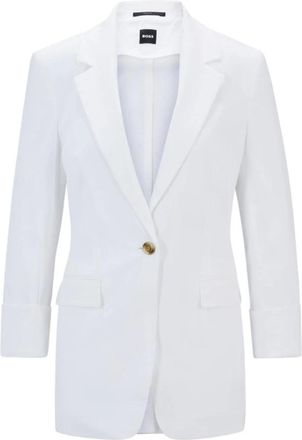 HUGO BOSS Jasena Blazer - Dames - Blazers - Wit - L - Polyester - Jassen