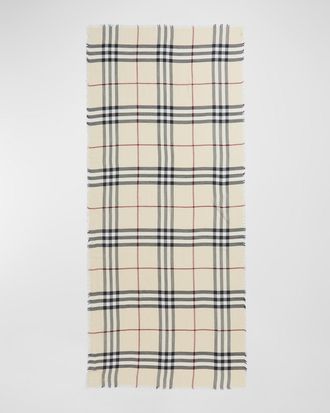 Burberry Giant Check Wool Scarf