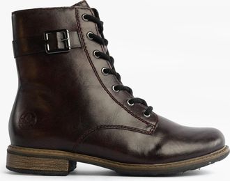 Rieker 74802-35 Womens Boots Red Combination Textile - Size UK 3.5