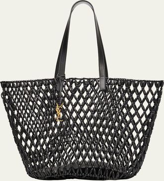 Saint Laurent Panier Medium Beaded Tote Bag
