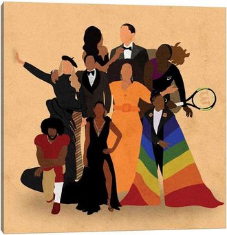 iCanvas Black Icons By Reyna Noriega Wall Art