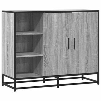 Berkfield Home Sideboard Grey Sonoma 92x35x76 cm Engineered Wood | Size: 92 x 35 x 76 cm