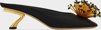 Ferragamo 55mm Safi Beaded Satin Mules