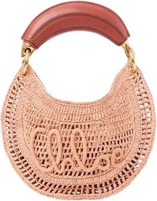 Chlo&eacute; Summer Banana Mini Hobo Bag - Dames - Handtassen - Bruin - ONE Size - Leer - Tassen