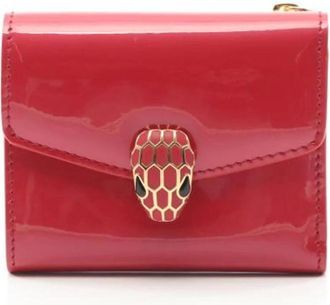 Bulgari Pre-owned Wallets, female, Pink, Size: ONE SIZE Pre-owned Vintage Leather Wallet