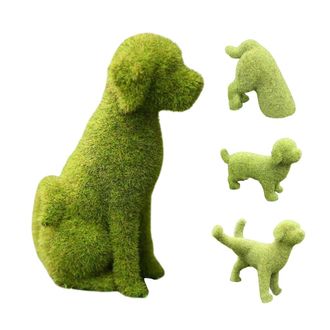OEM Adorno Decorativo De Primavera Con Forma De Cachorro De Peluche De Visland, Hecho De Musgo Artificial, Ideal Para Mesas, Cocinas Y Estanter&iacute;as
