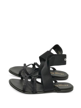 Dior elasticated-strap flat sandals - Black