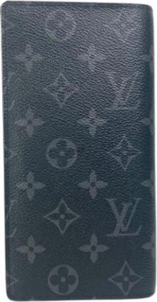 Louis Vuitton Pre-owned Monogram Eclipse Long wallet (bi-fold) - Heren - Vintage Accessoires - Zwart - ONE Size - Vintage