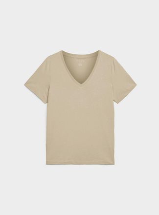 Contemporaine Womens 100% organic cotton V-neck T-shirt