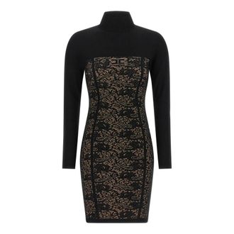 Elisabetta Franchi Dames, Jurken, Zwart, Maat: S Viscose